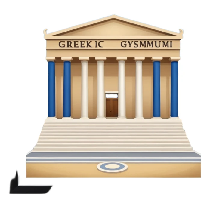 greek gymnasium sticker