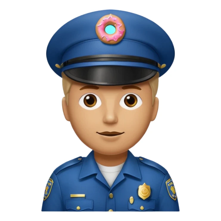 Police officer trooper donut sticker