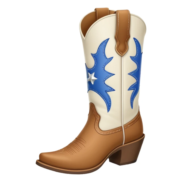 Cowgirl white boot outline sticker