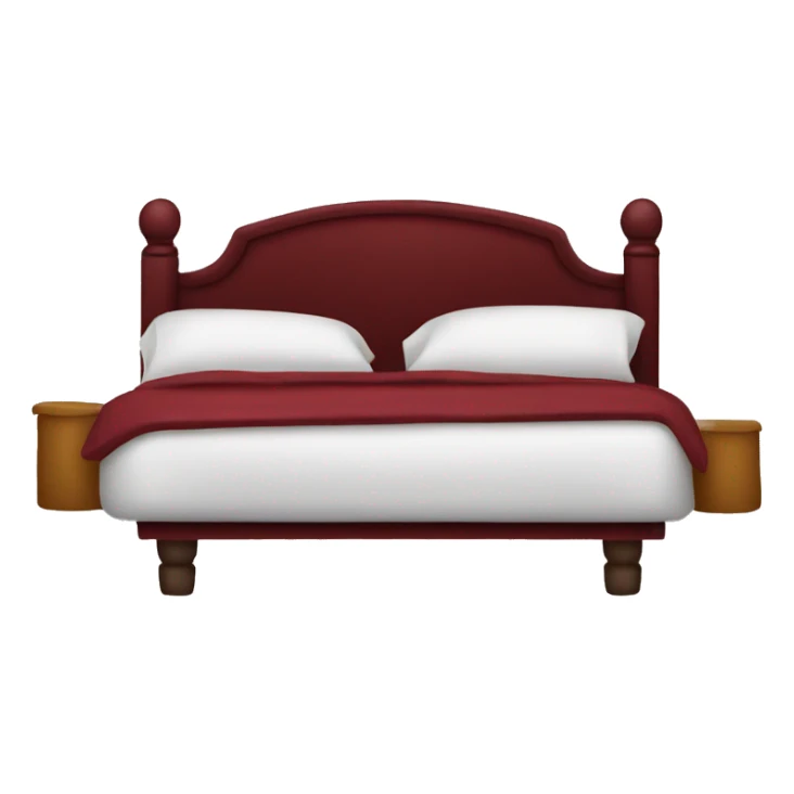 Dark red bed  sticker
