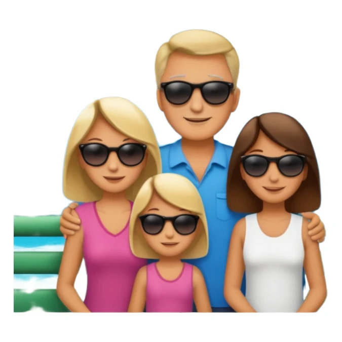 Family in cruise sticker