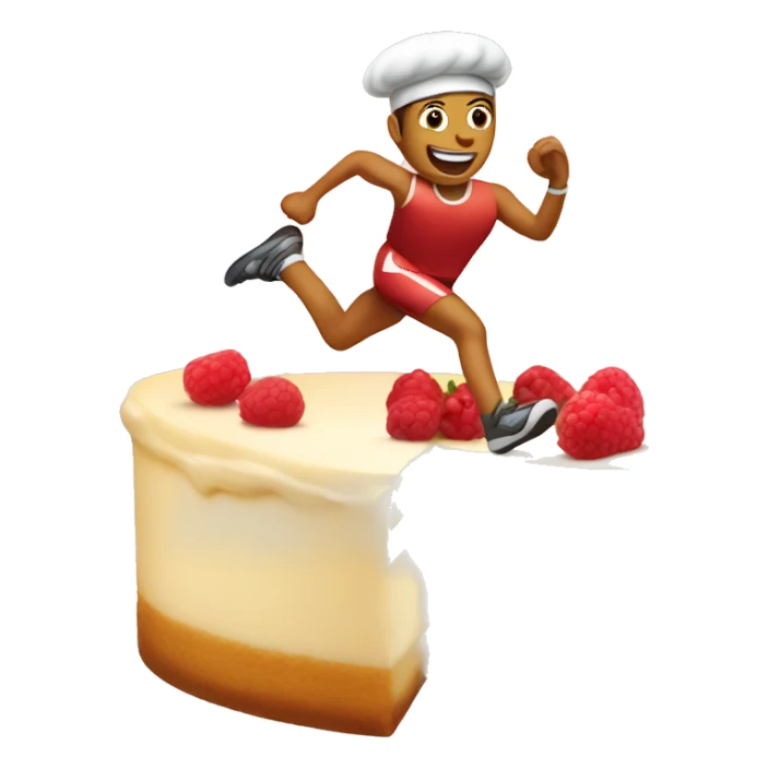 Running cheesecake  sticker
