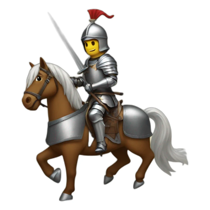 a knight on a horse sticker