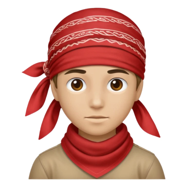 head bandana, Negative: Character. sticker