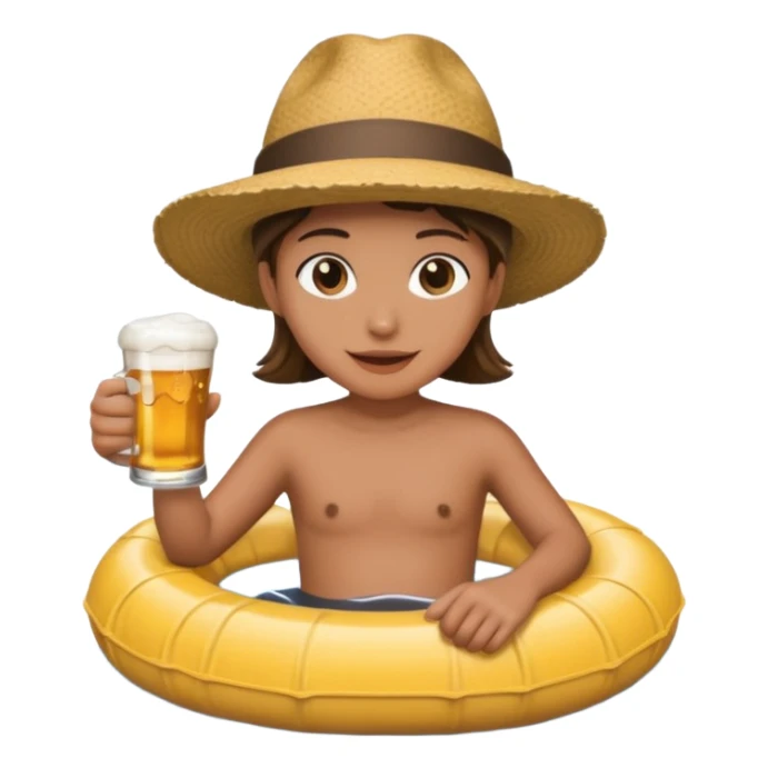 river tubing with a beer sticker