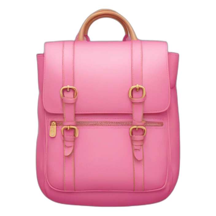 🎒 this bag but pink with a shocked face sticker
