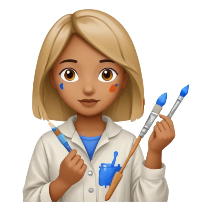 girl painter sticker