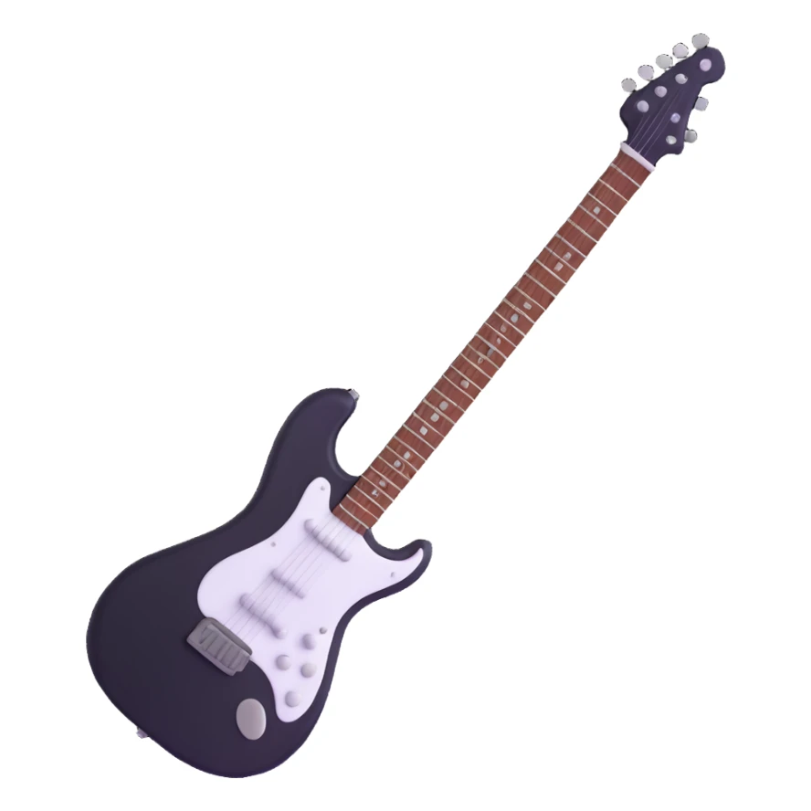 rock and roll electric guitar sticker