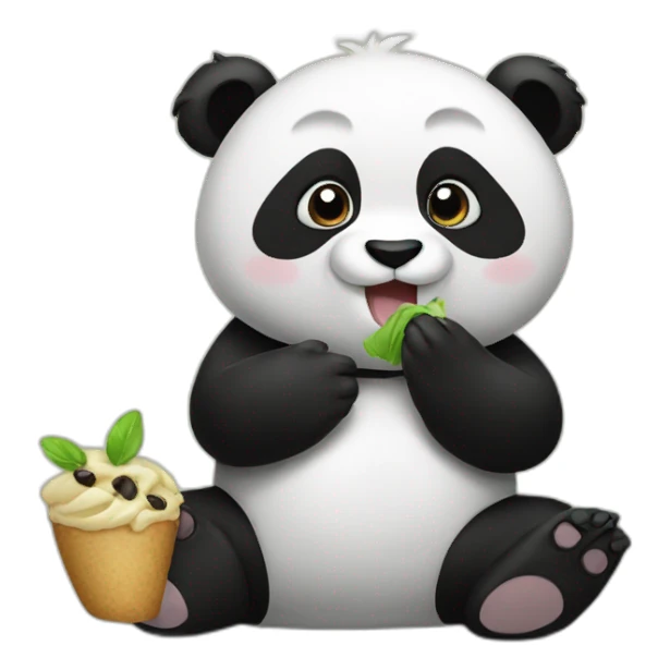 Panda eating panda sticker