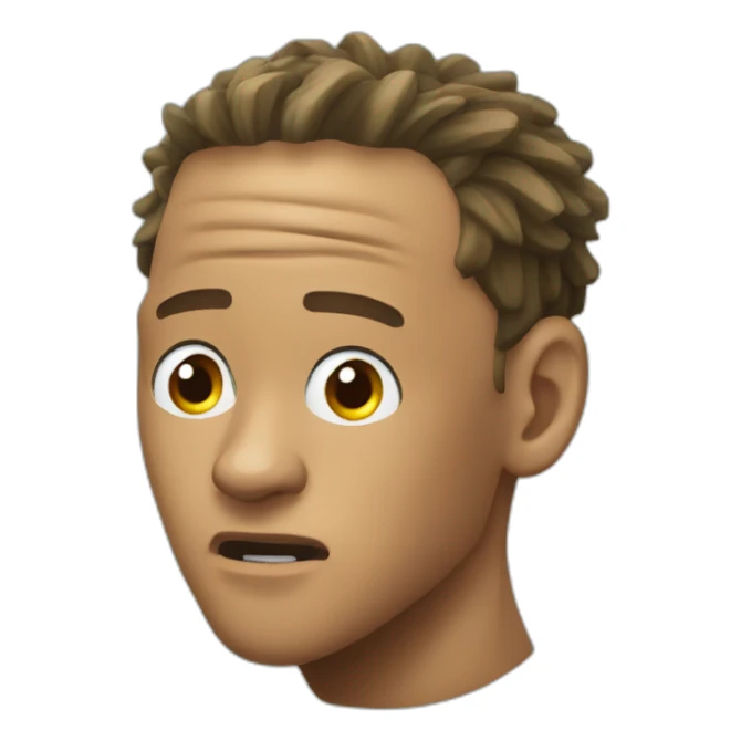 head of neymar who is afraid sticker