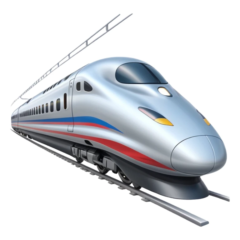 side view of a modern bullet train sticker