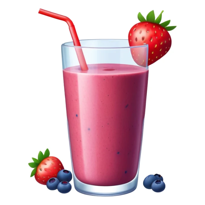 Smoothie with strawberry and bluberrys sticker