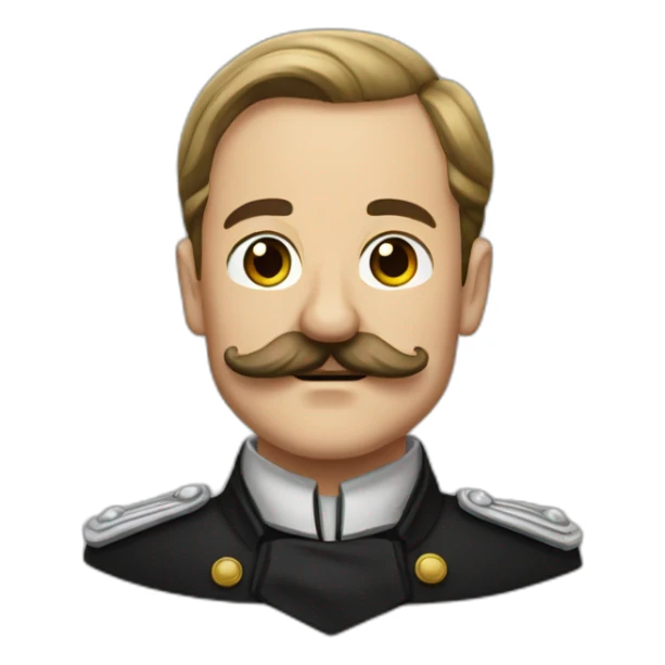 Adolf allemand avec une petite moustache sticker