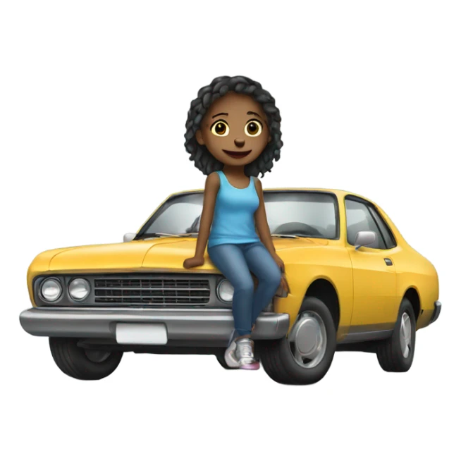 Girl on car  sticker