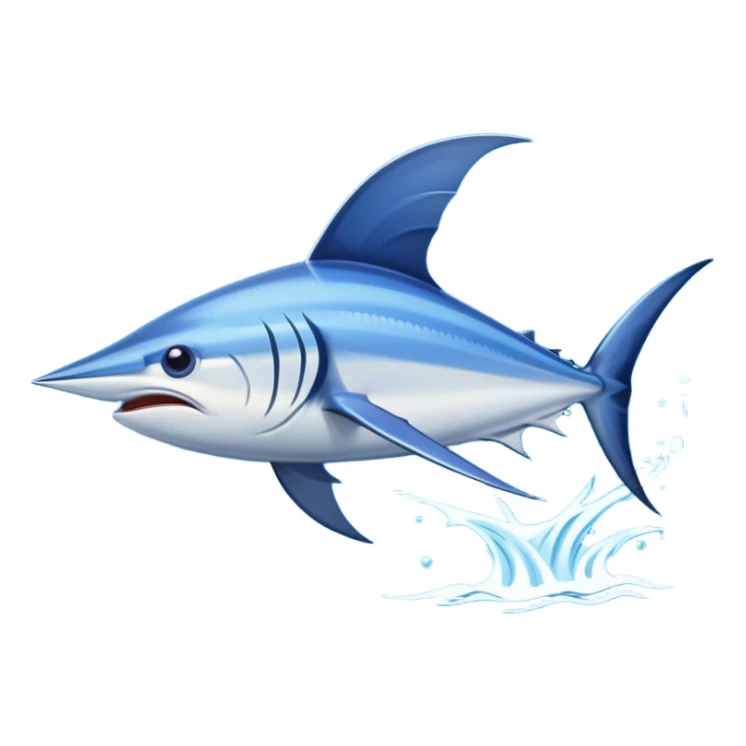 A swordfish glides through the ocean with its long, sharp bill cutting through the water with speed and precision sticker