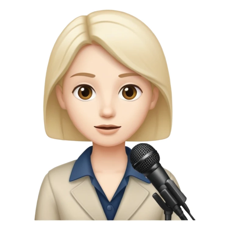 person giving a webinar speaking into a microphone sticker