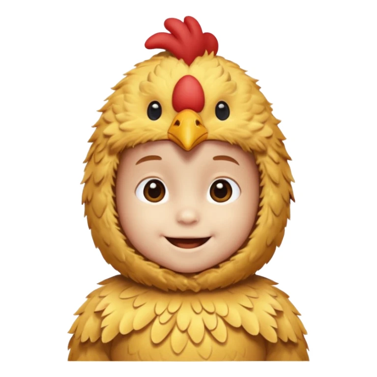 chicken stars kid sticker