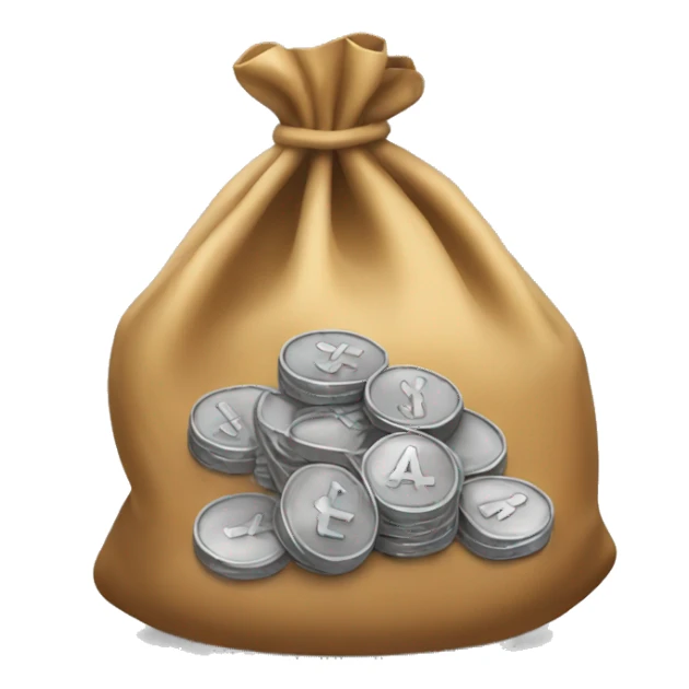 A bag of coins sticker
