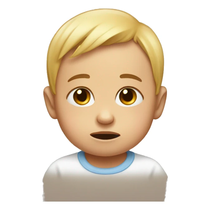 The baby is crying sticker