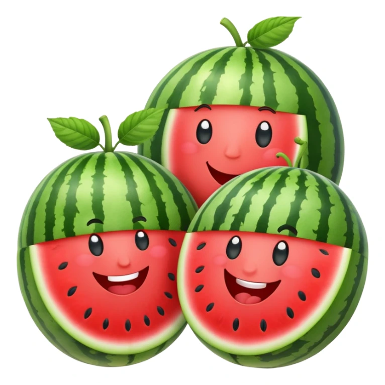 Two watermelons saying I love you sticker