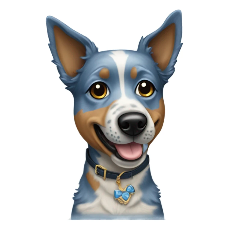 blue heeler in blue heels sticker