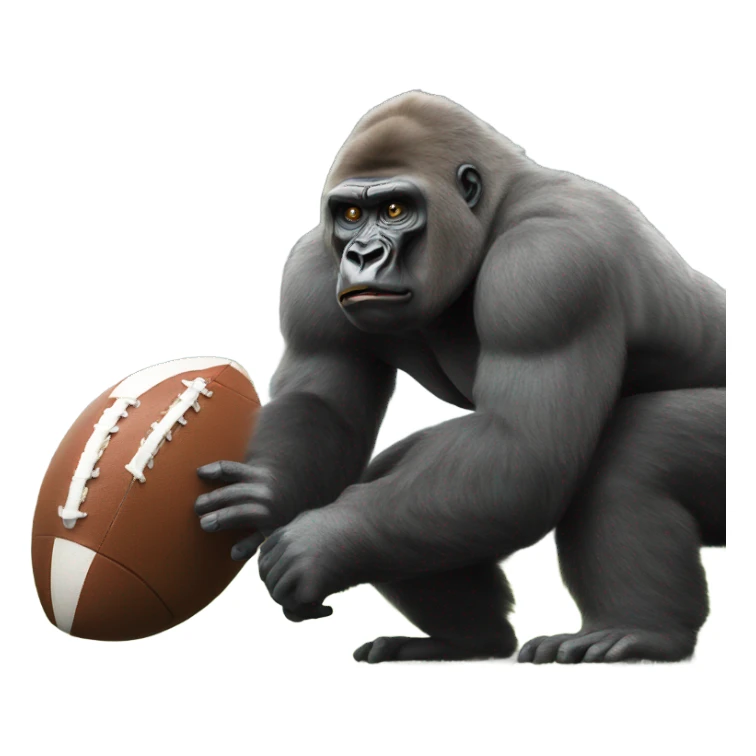 gorilla playing football sticker