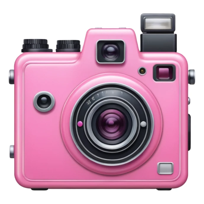 pink photocamera sticker