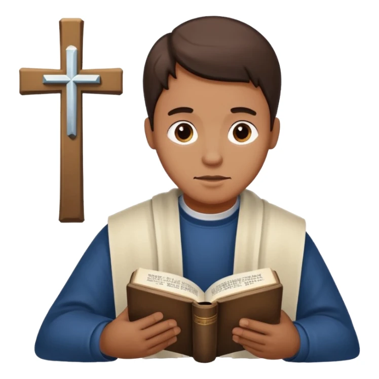 Guy who reads Bible with cross on it sticker