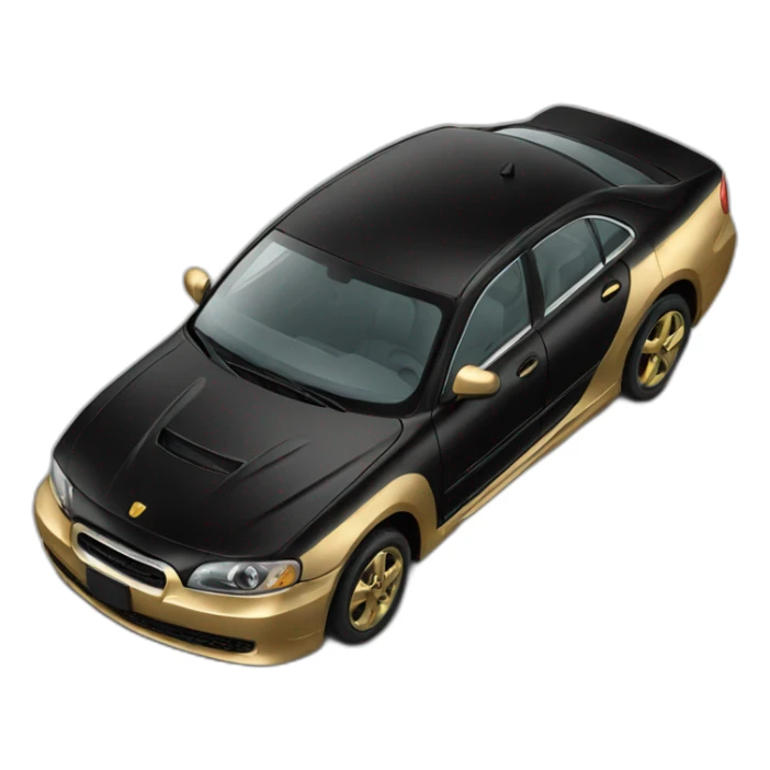 car black gold sticker