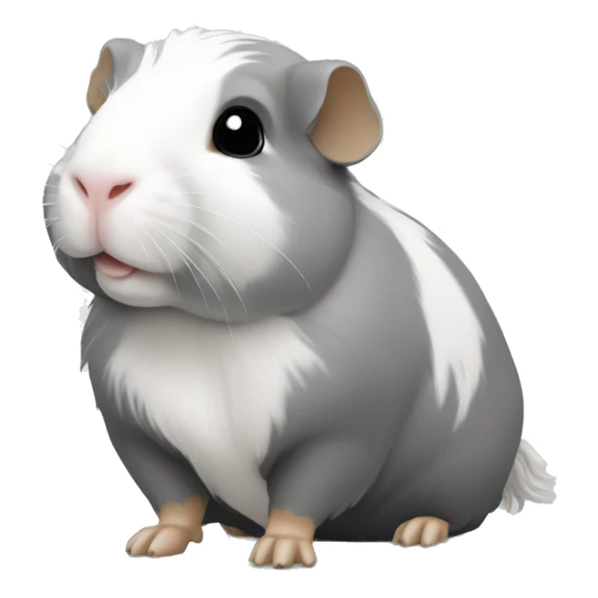 Guineapig white and grey sticker
