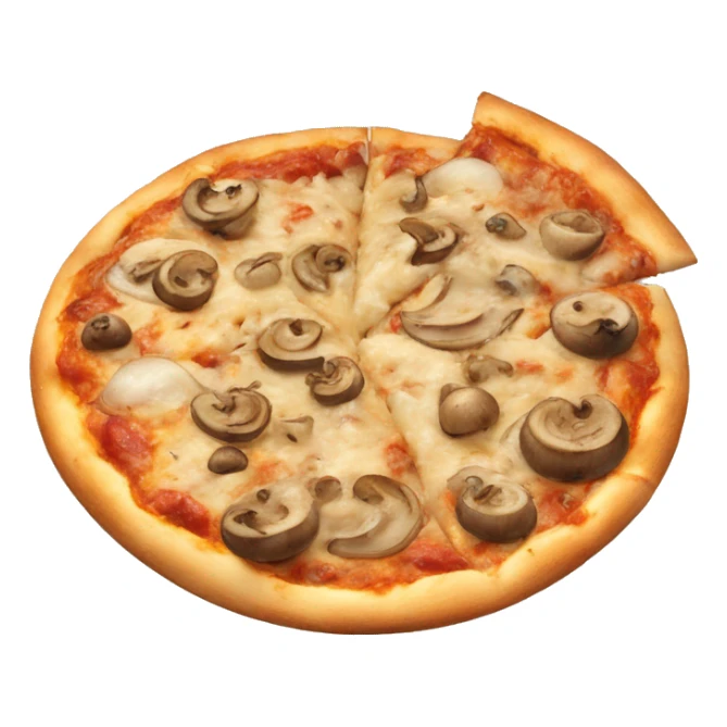 Mushroom and onion pizza sticker