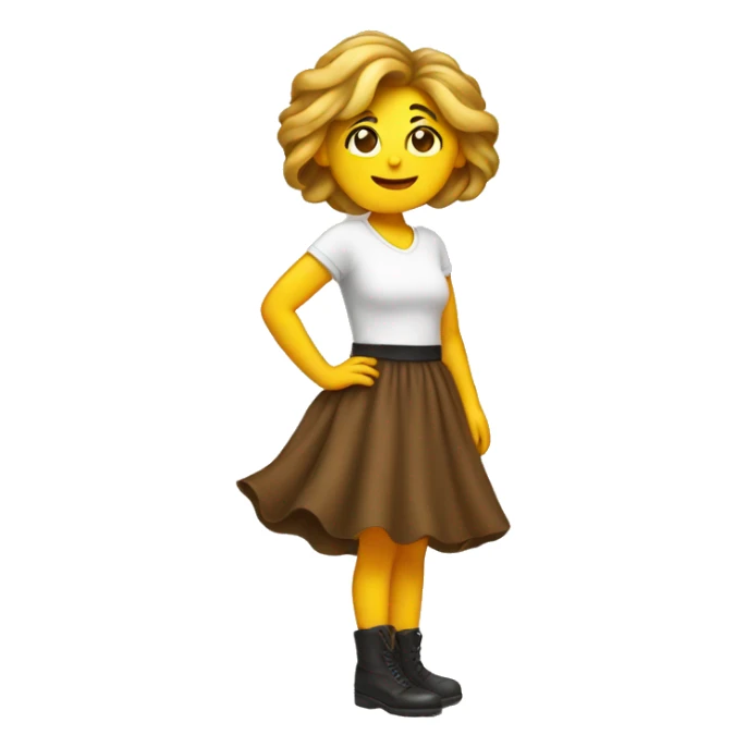 Poop wearing a skirt sticker