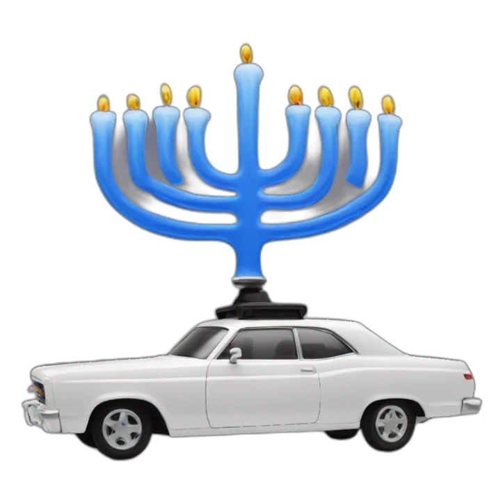 menorah-on-car-roof sticker