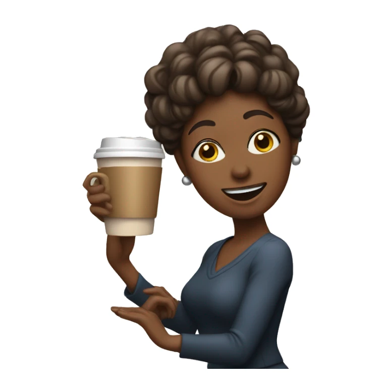 Dancing Lady with a Coffee in her Hand  sticker