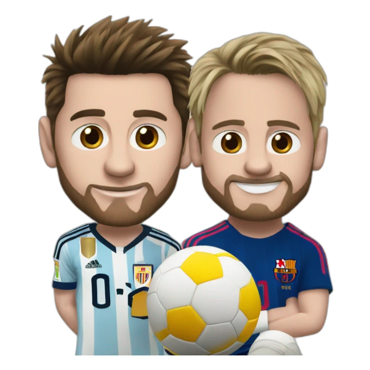 Messi with Beckham  sticker
