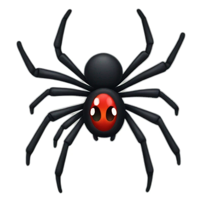 black spider with red eyes sticker
