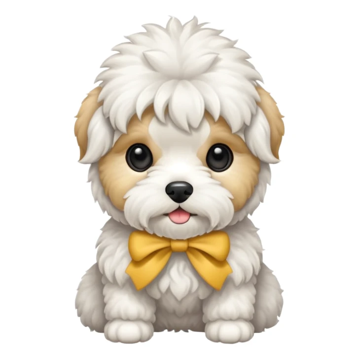 white maltipoo sticker