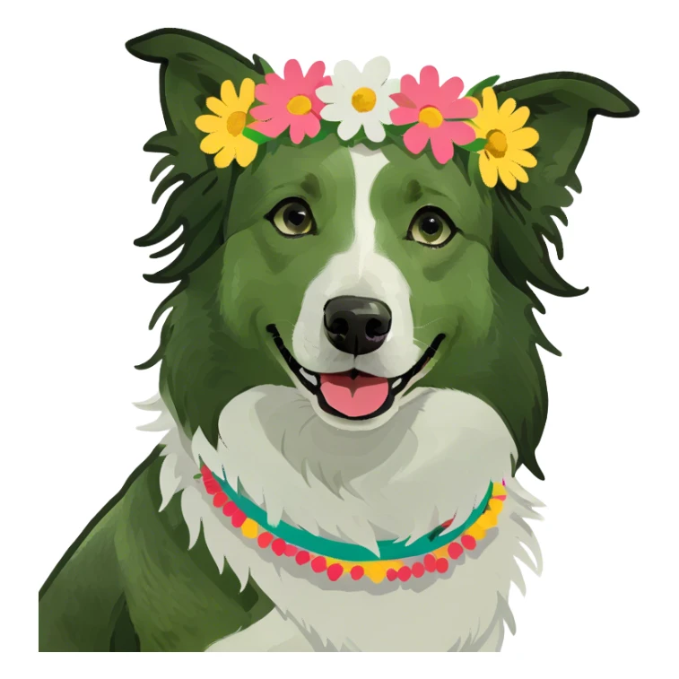 A border collie girl dog  sticker