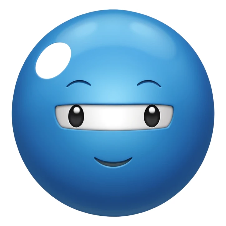 Blue Ball with MB written on it sticker