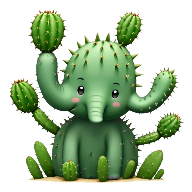 Lirlli larilla the elephant cactus sticker