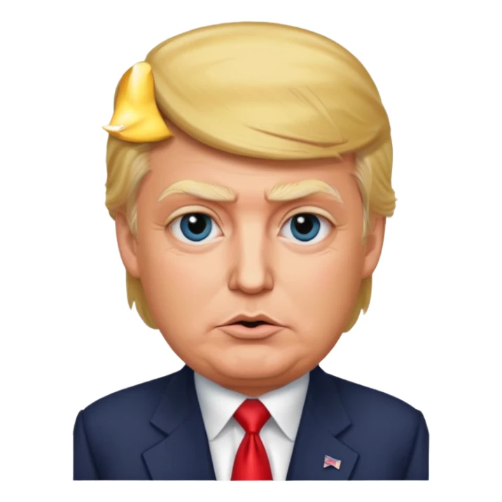 a donald trump with makeup on sticker