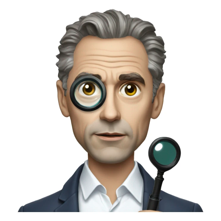 Jordan peterson holding magnifier sticker