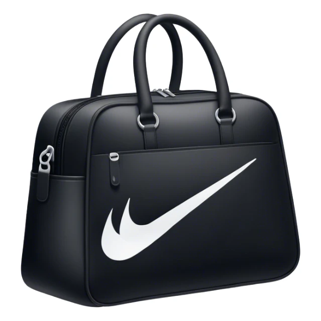 Bag with a nike sign on it sticker