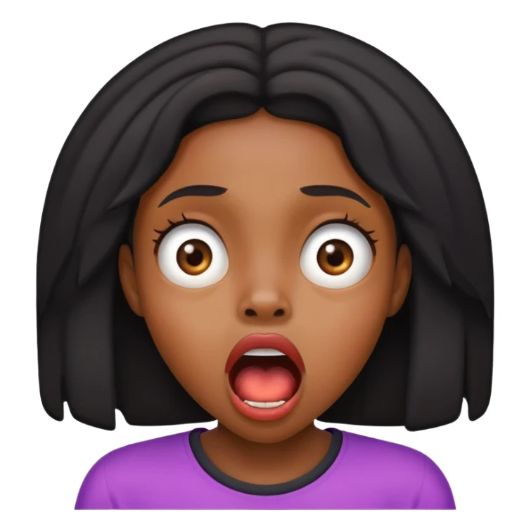 Black girl shoked  sticker