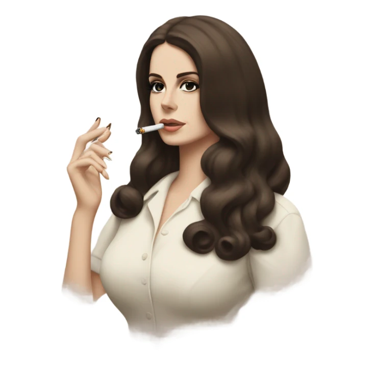 Lana Del Rey smoking sticker