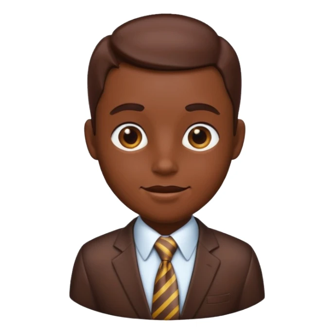 A chocolate with a tie and facial features sticker