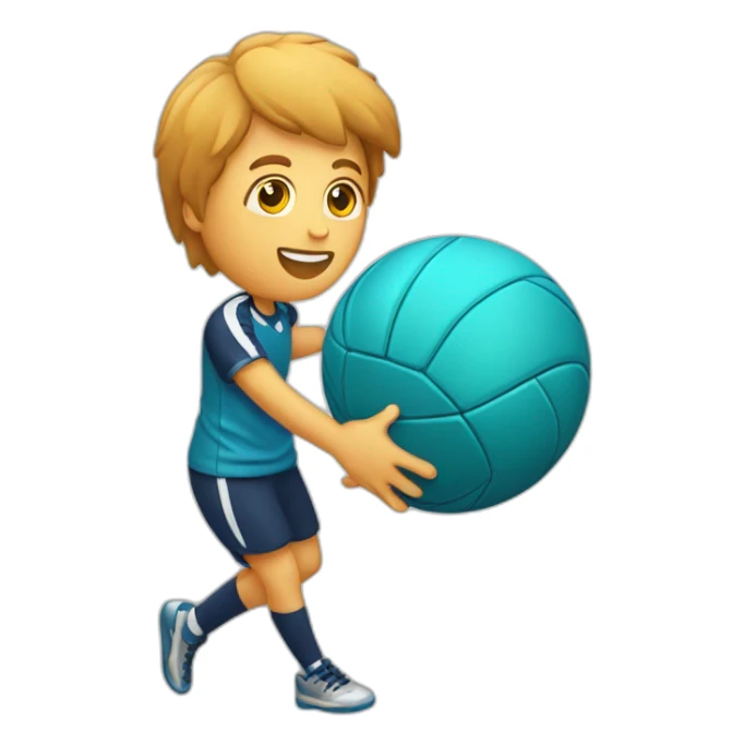Ein Greif mit einem Handball in de Hand sticker