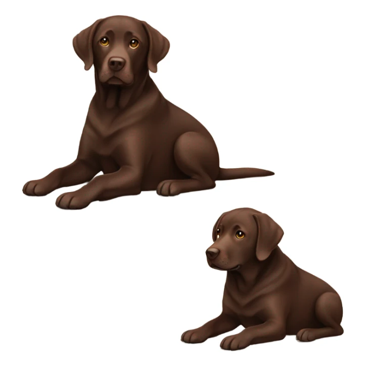 chocolate colored labrador sticker