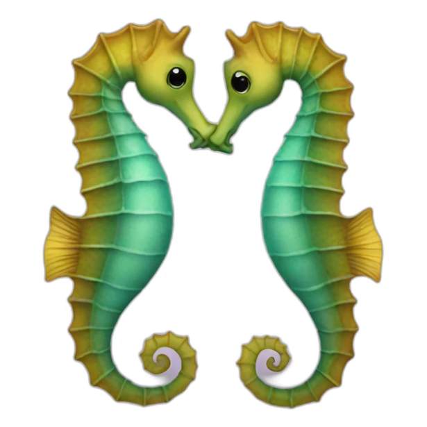 Seahorse kissing sticker