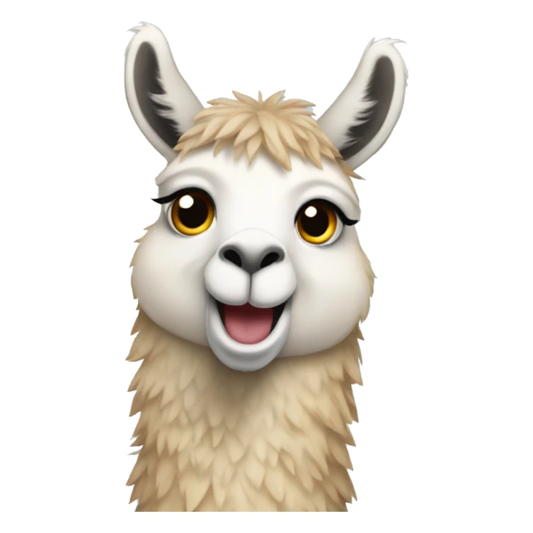 llama giving a hug with her hands sticker